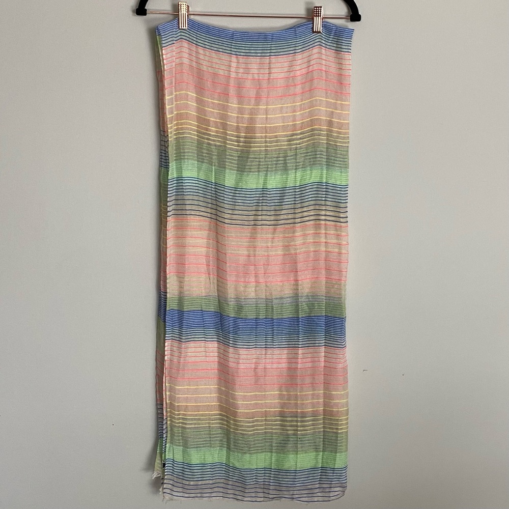 ☀️Sophisticated Summer Scarf - easy breezy neutral yet vibrant accessory.